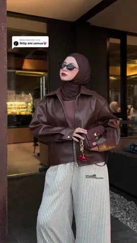 Membalas @rossi lengkapnya babes🤎✨#outfitideas #ootdhijab #outfitinspiration 