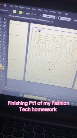 Love that I’m learning I can have nice lines from clicking and not tracing with a stabilizer (iPad) 😭  #fyp #fashiontech #fashionstudent #collegelife #theprinceact 