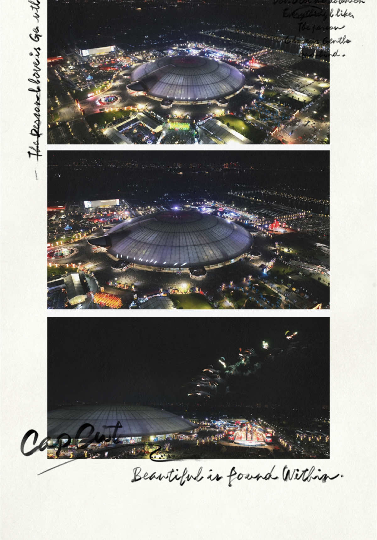 Flycam trung tâm triển lãm Việt Nam buổi đêm,  #xuhuong #vec #flycam #nhatrienlamkimquy 