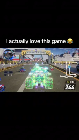The fact you can start the race with a monster truck is insane to me 😂 #gaming #sonicracingcrossworld #sonic #funny #meme 