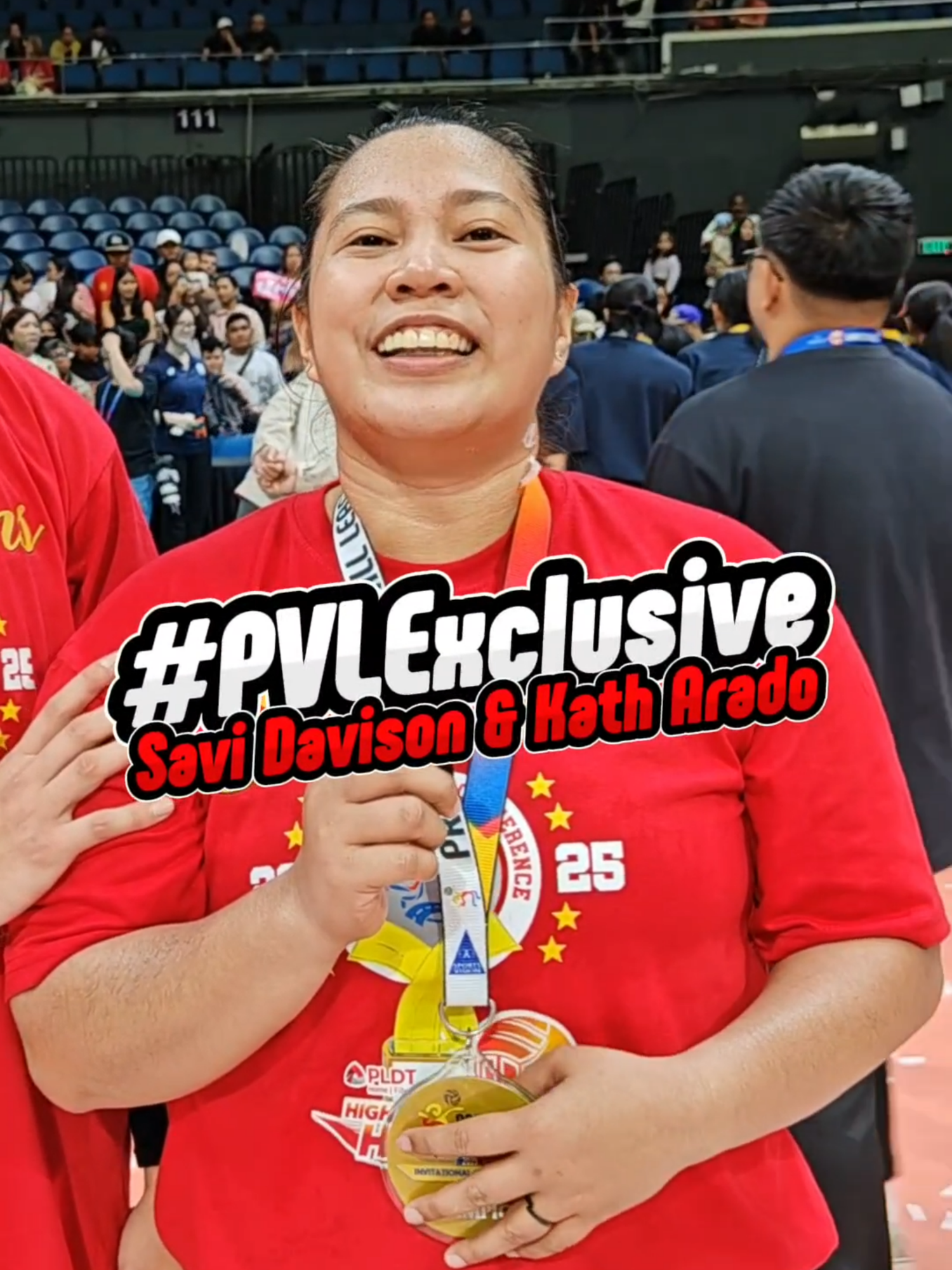 PLDT High Speed Hitters team captain, Kath Arado, dedicated her award to her teammates, saying it wouldn’t be possible without them, especially Savi Davison. Savi echoed the love, calling the moment overwhelming and thanking everyone who has supported them since day one. #PVLExclusive #PVL2025 | #TheHeartOfVolleyball