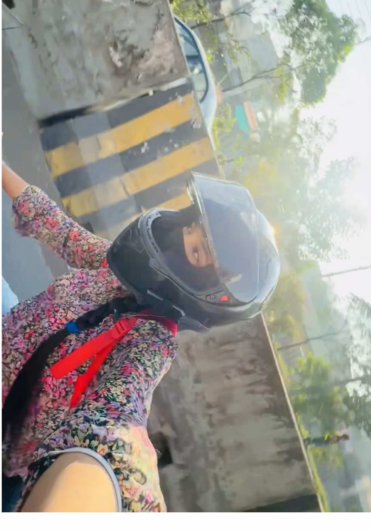 It's better to fall in love with the speed of a bike than with the wrong person 😎#ladybikershreya 