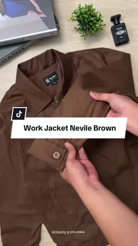 Work Jacket Nevile Brown  #jaketpria #jaket #workjacket #outfitideas #rekomendasijaket 