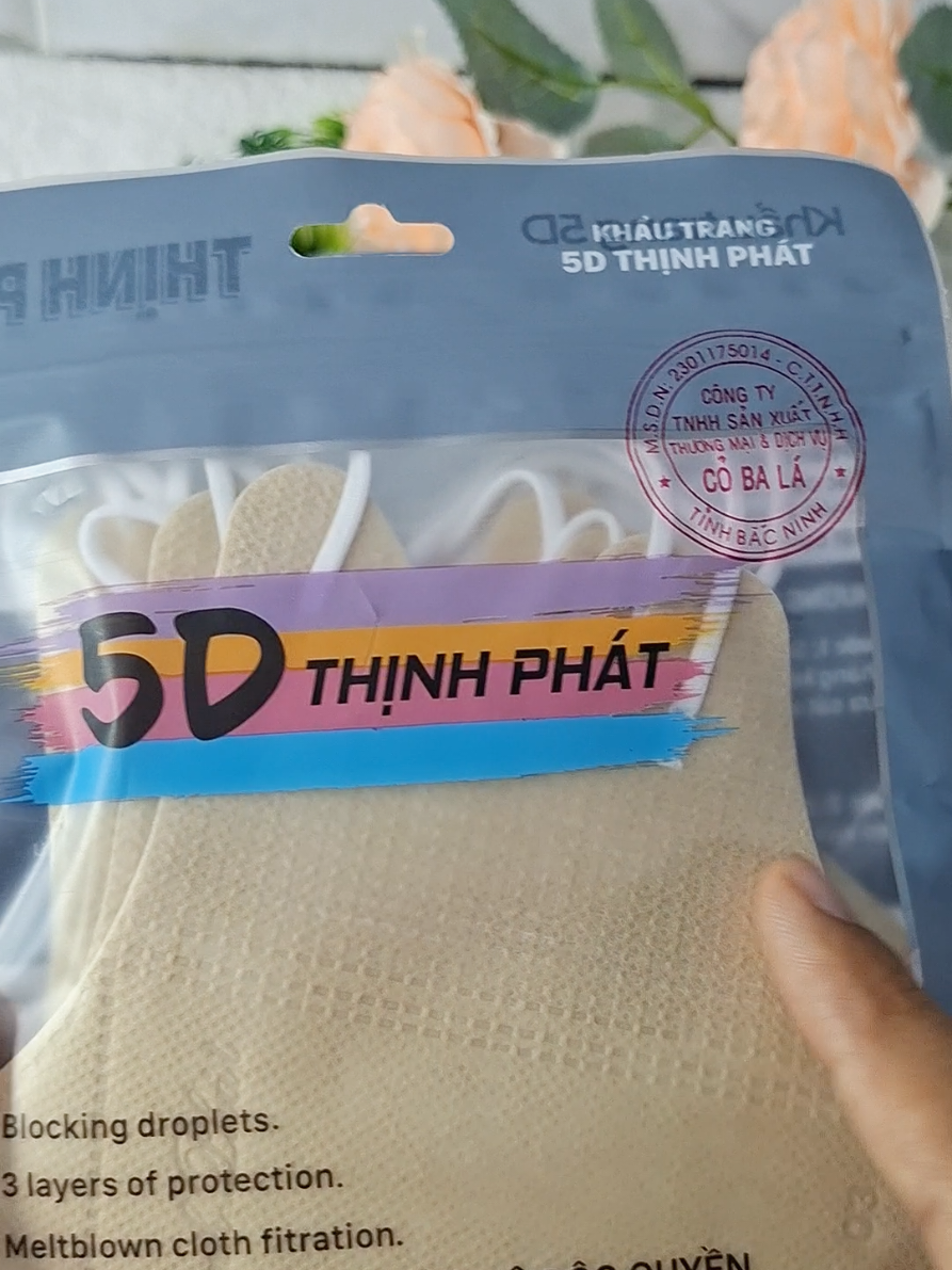 Khẩu trang 5D Thịnh Phát,ngăn ngừa  bụi mịn rất tốt. #khautrang#khautrangchongnang #khautrang5d #giadungnhatram88 #xuhuongtiktok 