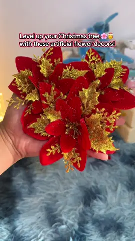 ber months na kaya eto secured na ang artificial flower christmas decor for xmas tree #christmasdecor #artificialflower #christmastreedecor 
