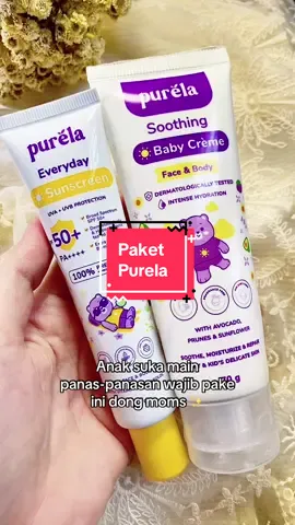 Lindungi kulit anak sebelum beraktifitas. pake ini dulu ya moms #fyppppppppppppppppppppppp #fypage #purela #skincareanak #sunscreenanak 