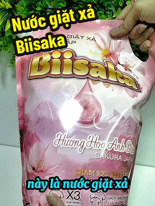 Túi 3kg Nước giặt xả Biisaka, Hương Hoa Anh Đào giặt Sạch, Lưu Hương dài lâu #nuocgiatxa #giadungtienich #giadung #xuhuongtiktok @Hương Nguyễn 