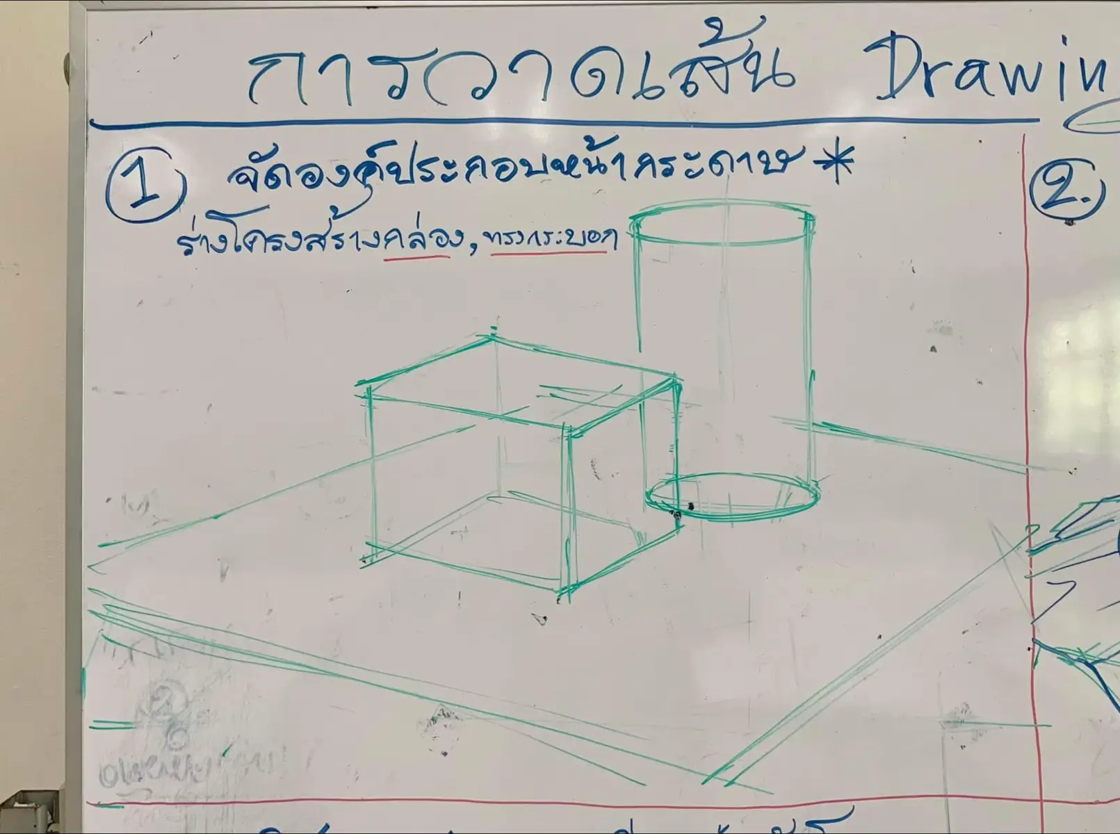 ตัวอย่างการวาดภาพหุ่นนิ่ง