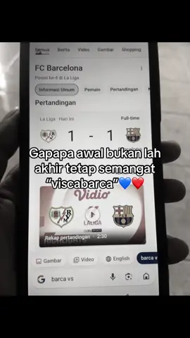 Barca musim kemarin awal nya lebih parah dri ini ko jadi santai aja😀#viscabarca🔴🔵 