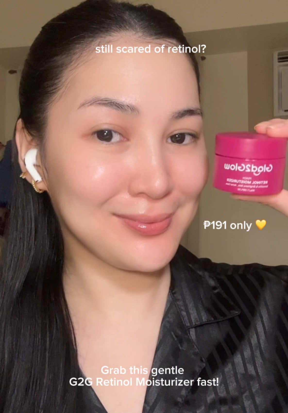 im not scared of retinols anymore, thanks to @Glad2Glow.ph 💖🥰 #retinolmoisturizer #gentleretinol #retinolph #g2gph 