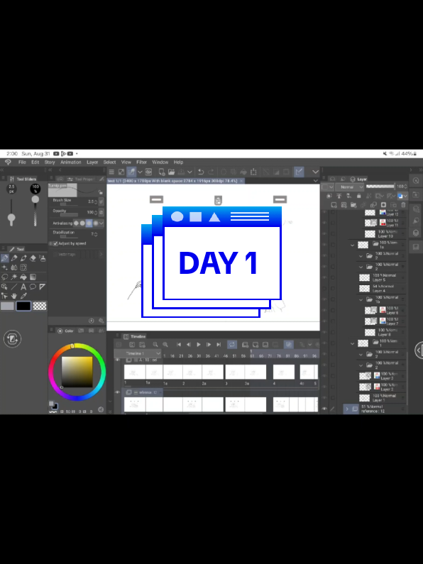 hi! I'll actively post my animation study from now on, you can see the timelapse and make it as your study too!  I use the keyframe from the source and make my own in-between. keyframe credit  X : topfenkuchen #animation #artist #sakuga #anime #fananimation 