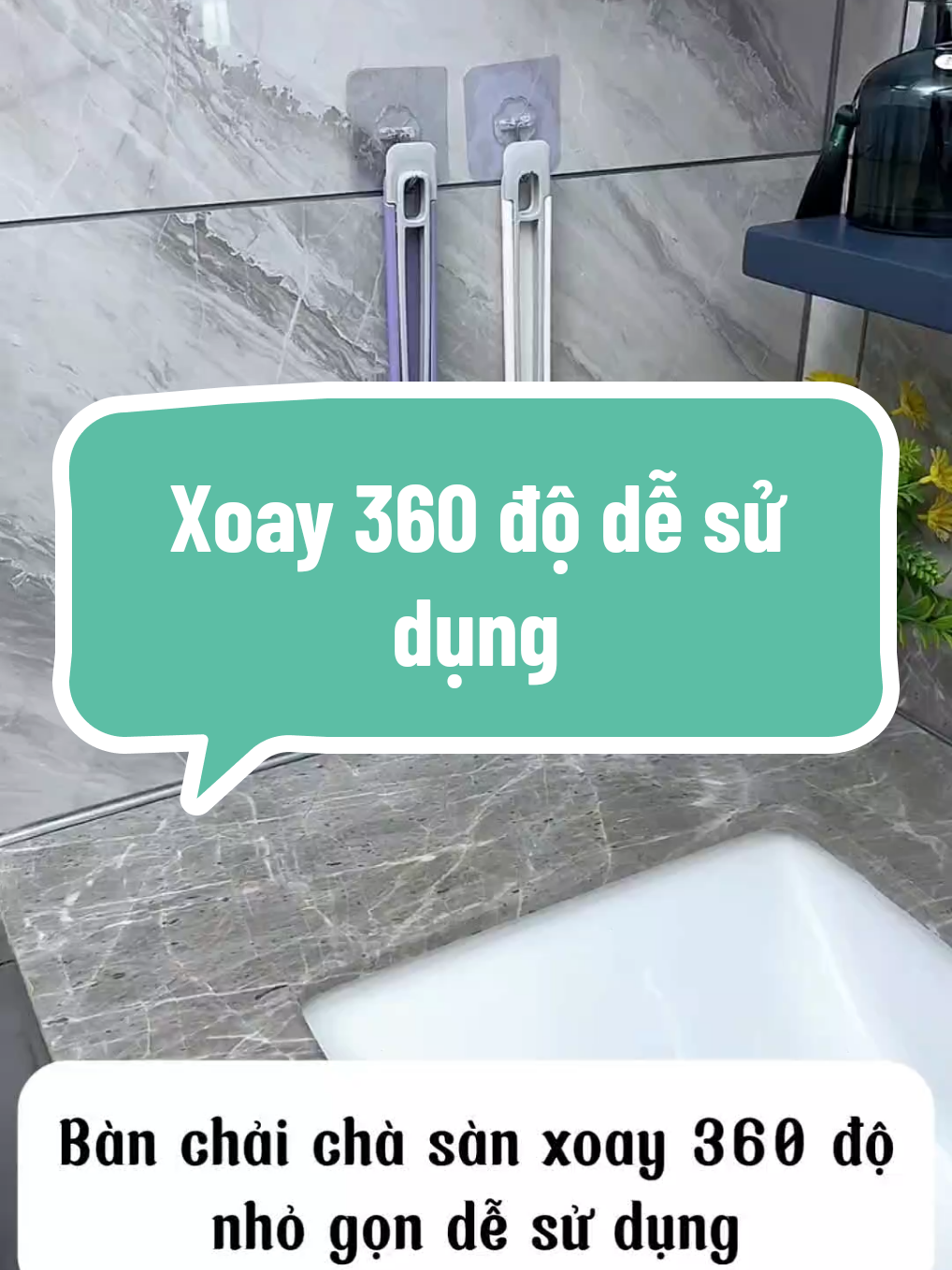 Bàn chải chà sàn xoay 360 độ tiện lợi, nhỏ gọn dễ sử dụng #giadunggiadinh #banchaichasan #banchaichasanxoay360 