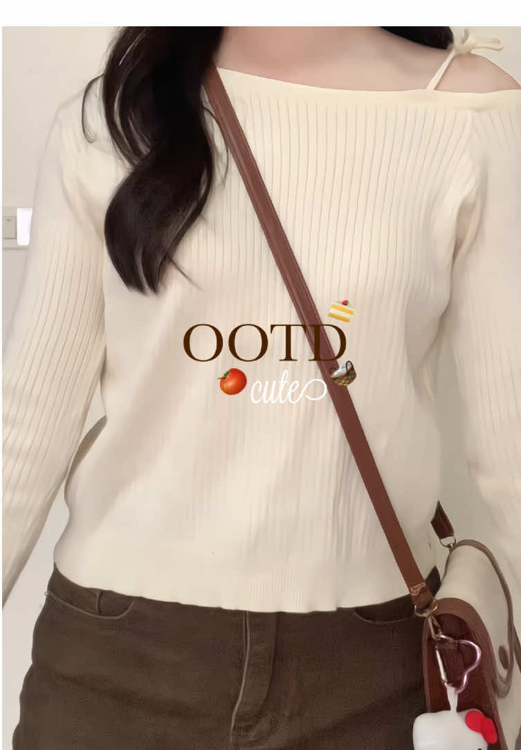 เสื้อน่ารักมากก 🧺🍅🥐🩰#OOTD #outfit #เสื้อน่ารักๆสไตล์เกาหลี #เสื้อเกาหลี #เสื้อปาดไหล่ 