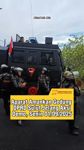 Aparat Amankan Gedung  DPRD Sulut Jelang Aksi Demo, Senin (01/09/2025). #dprdsulut #demo 