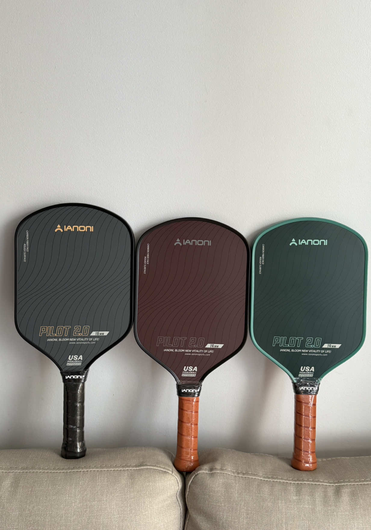 New paddles alert! Get your very own IANONI Pilot 2.0 Thermoformed Pickleball Paddle (check the YELLOW BASKET)🤭 Built for players who seek power, spin, and lasting performance, the Pilot 2.0 features a T700 Carbon Fiber face with a thermoformed edge design for enhanced durability, a larger sweet spot, and a solid, consistent feel. Core Options to Match Your Play: ✅14mm (CPP-10): Lightweight, faster response, and power-focused l ✅ 16mm (CPP-06): Thicker build for improved control and stability.  Key Highlights: - Thermoformed construction for strength & stability - T700 Carbon Fiber face with sand finish for superior spin  - PP Honeycomb core for balance of lightness and durability - Ergonomic 140mm (5.5in) handle for comfort & control - Paddle size: 415mm x 190mm (16.34in x 7.48in) Available in sleek modern colors: Grey (16mm), Green (14mm), Aubergine (14mm)  DM me now!