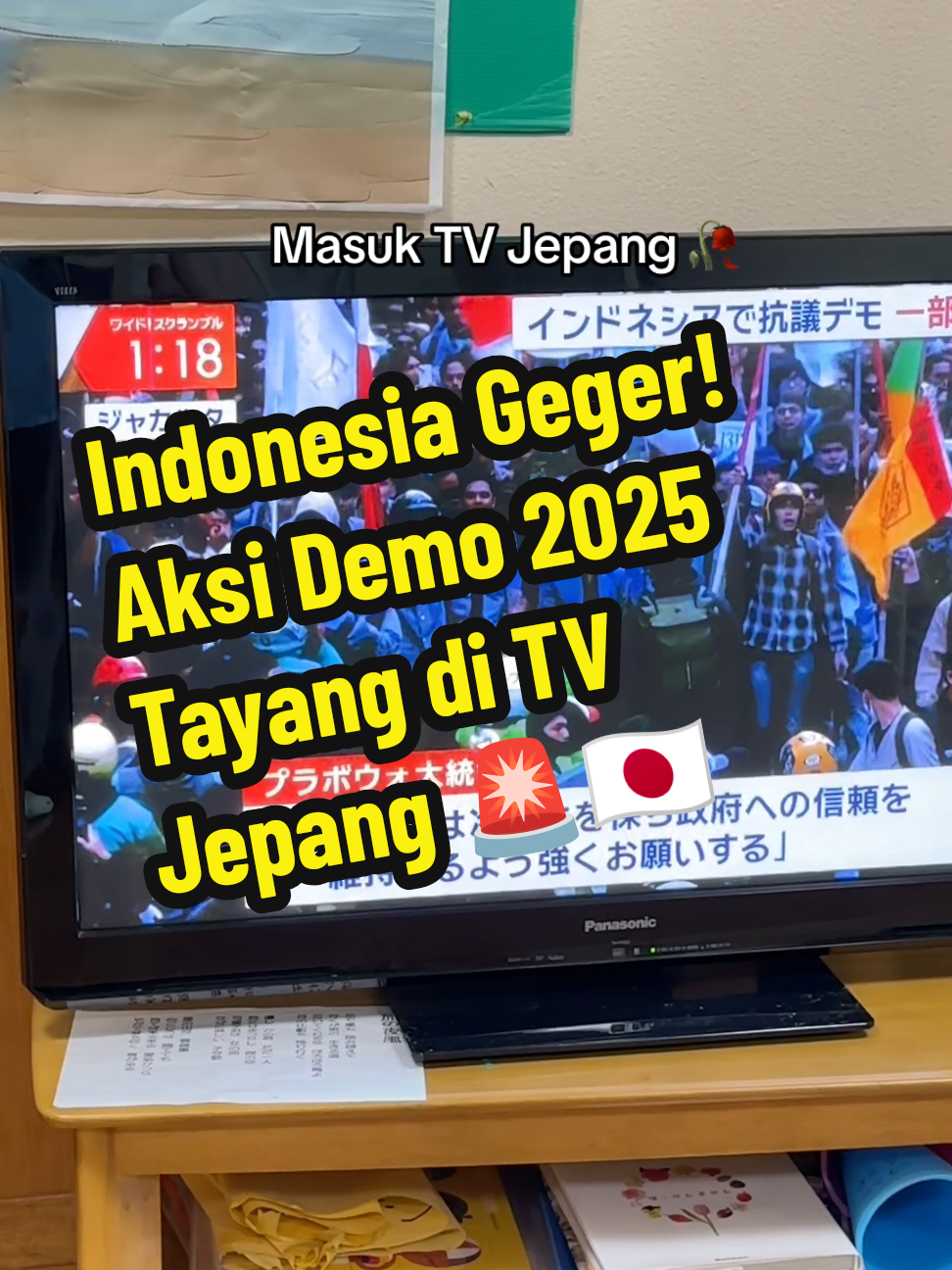 Tak Disangka! Demo 2025 Indonesia Jadi Sorotan Dunia & Masuk TV Jepang 🌐📡 #Trending2025 #IndonesiaHeboh #DemoIndonesia2025 #ViralIndonesia #BeritaTerkini