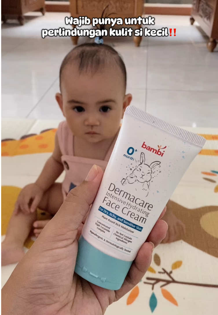 Kulit bayi yg gampang beruntusan dan kemerahan emang butuh banget perlindungan skin barier moms!! Makanya aku pake @Bambi Baby dermacare untuk face cream Eyin yg ampuh melindungi kulit dari iritasi ringan, kering, kemerahan 💙 #bambibaby #bambifacecream #bambidermacarefacecream #facecreambayi #skincarebayi 