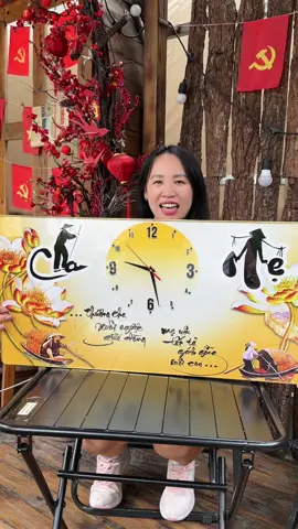 Tranh đồng hồ tráng gương mẫu cha mẹ #xuhuong #ngocminhminh89 #donghotreotuong #tranhdongho #tranhtrangguong 