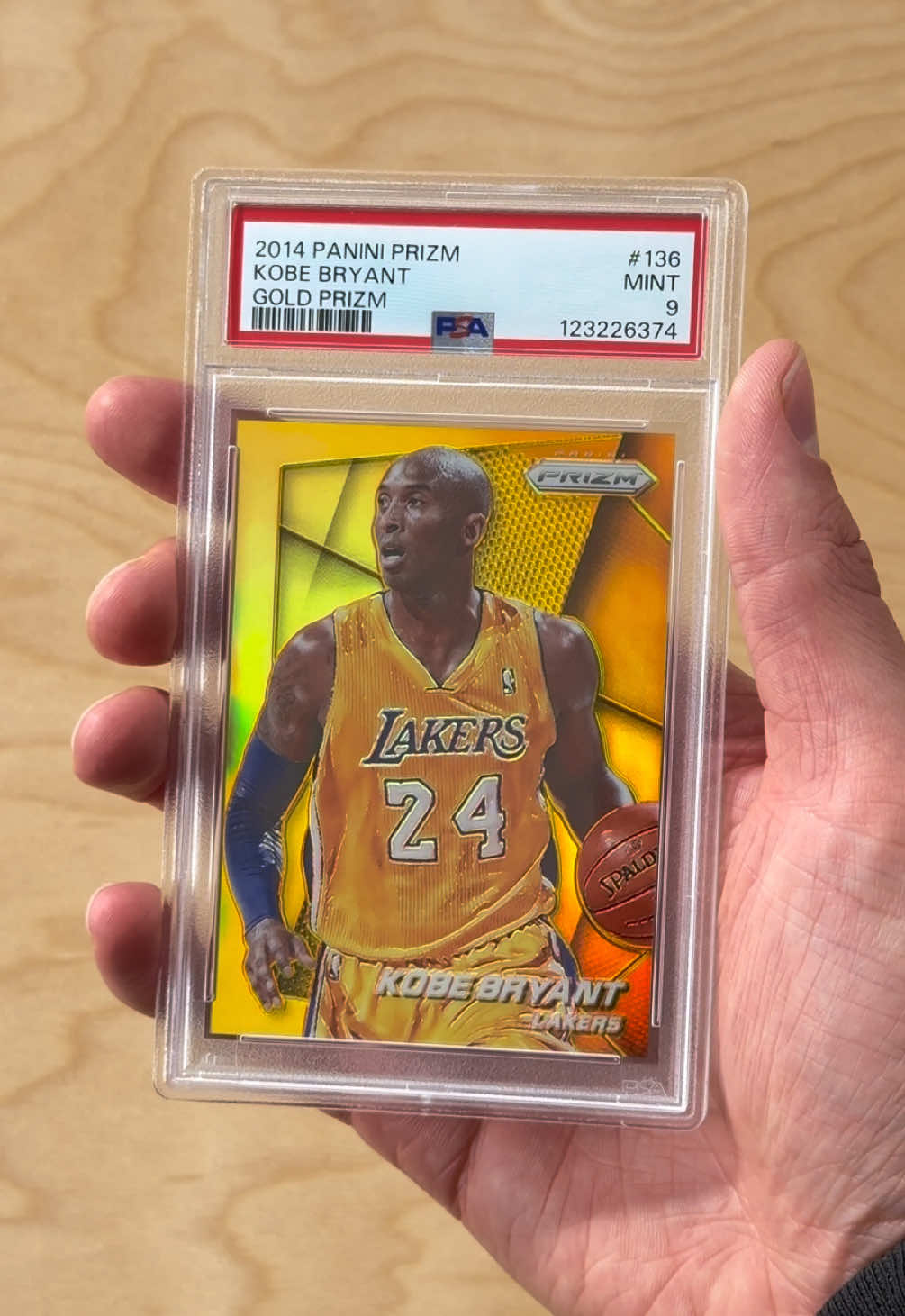 The 2014 Prizm Kobe Bryant Gold is fresh from the grading room.  Are you grading cards?