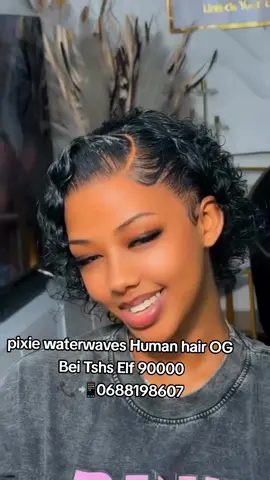 Pixie waterwaves Human hair OG Haina hekaheka kabisa  #mawigimazuri #humanhair #mawigiorginial #mawigi #pixiehair 