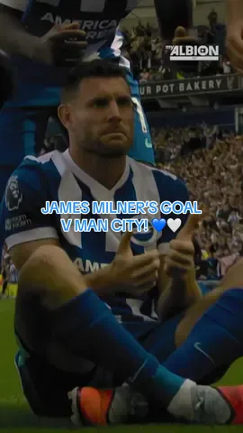 #JamesMilner’s equaliser and celebration. 💙🤍 #BHAFC #PremierLeague #PL