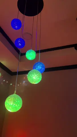 Solar Crystal ball lights changing! #Solar #christmasdecor #solarlights 