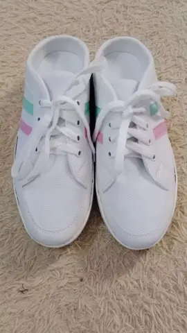 Sepatu sandal wanita trendy slop slip on anti slip motif garis list NEW semua musim soes