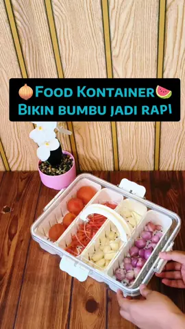 Food Kontainer kulkas bikin bumbu jadi rapi.