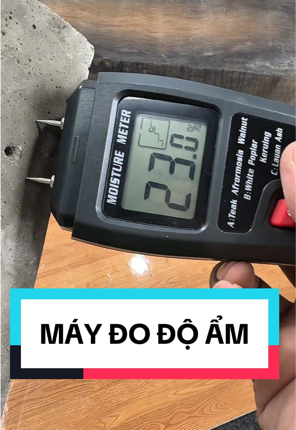 Máy đo độ ẩm bê tông - gỗ #maydodoam #dodoam #maydodoamgo #giadungtienloi 