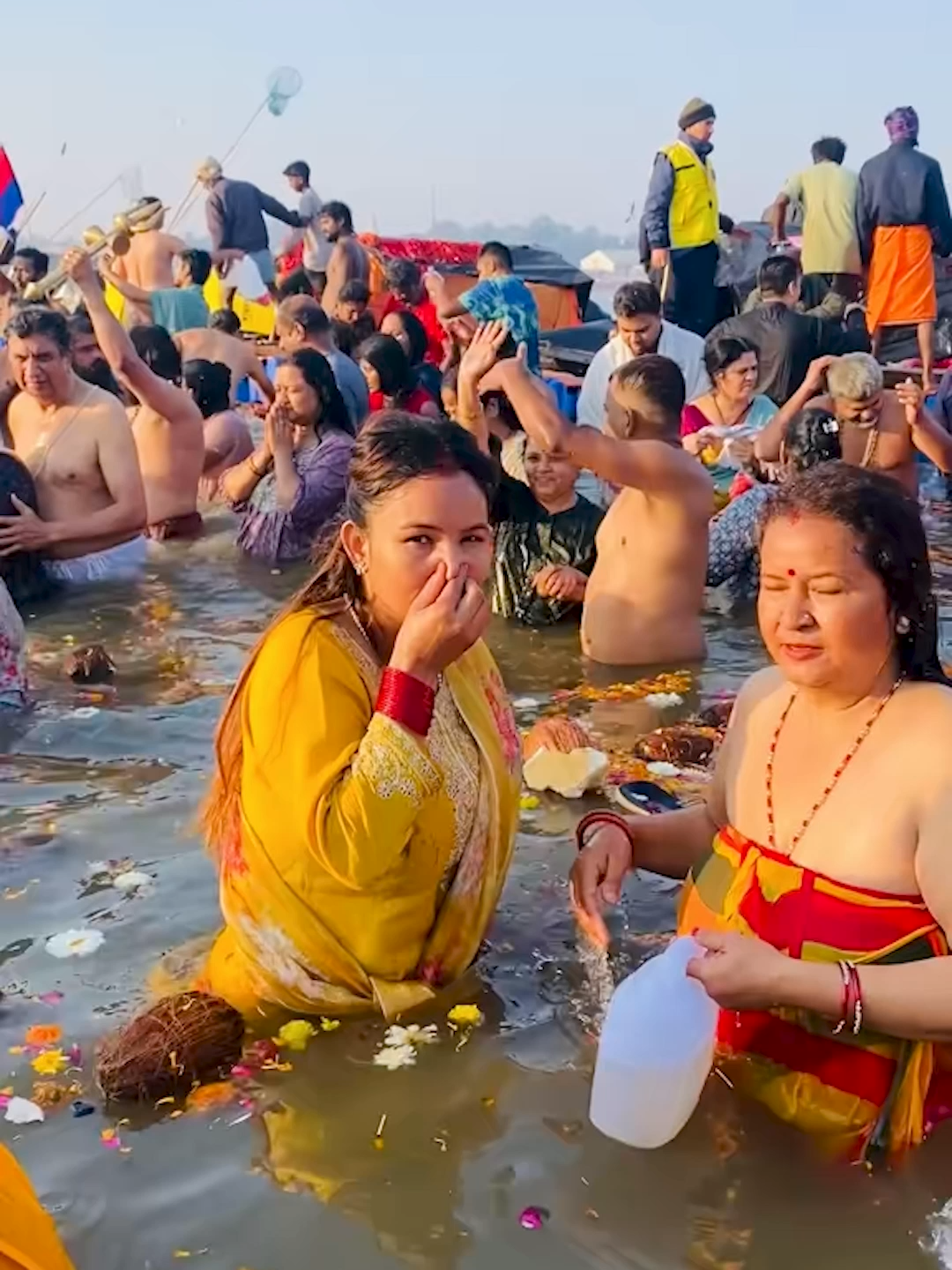 Why Millions Bathe in This River The Kumbh Mela is one of the largest religious gatherings in the world, held at sacred riverbanks in India where millions of Hindu devotees come to perform the holy dip. This ritual bath, believed to wash away sins and offer spiritual rebirth, is rooted in an ancient myth where drops of the nectar of immortality were spilled at four key locations. The event rotates between the Ganges, Yamuna, Godavari, and Shipra rivers, attracting not just pilgrims, but also tourists, yogis, monks, and curious observers from around the globe. Despite modern concerns like overcrowding and pollution, the faith and devotion fueling this event remain deeply powerful. Kumbh Mela is more than a festival—it's a living testament to the enduring power of belief.  #kumbhmela #india #holydip #traditional #culture #culturalheritage #religion #kumbhmela2025 #interestingshorts #uniqueshorts