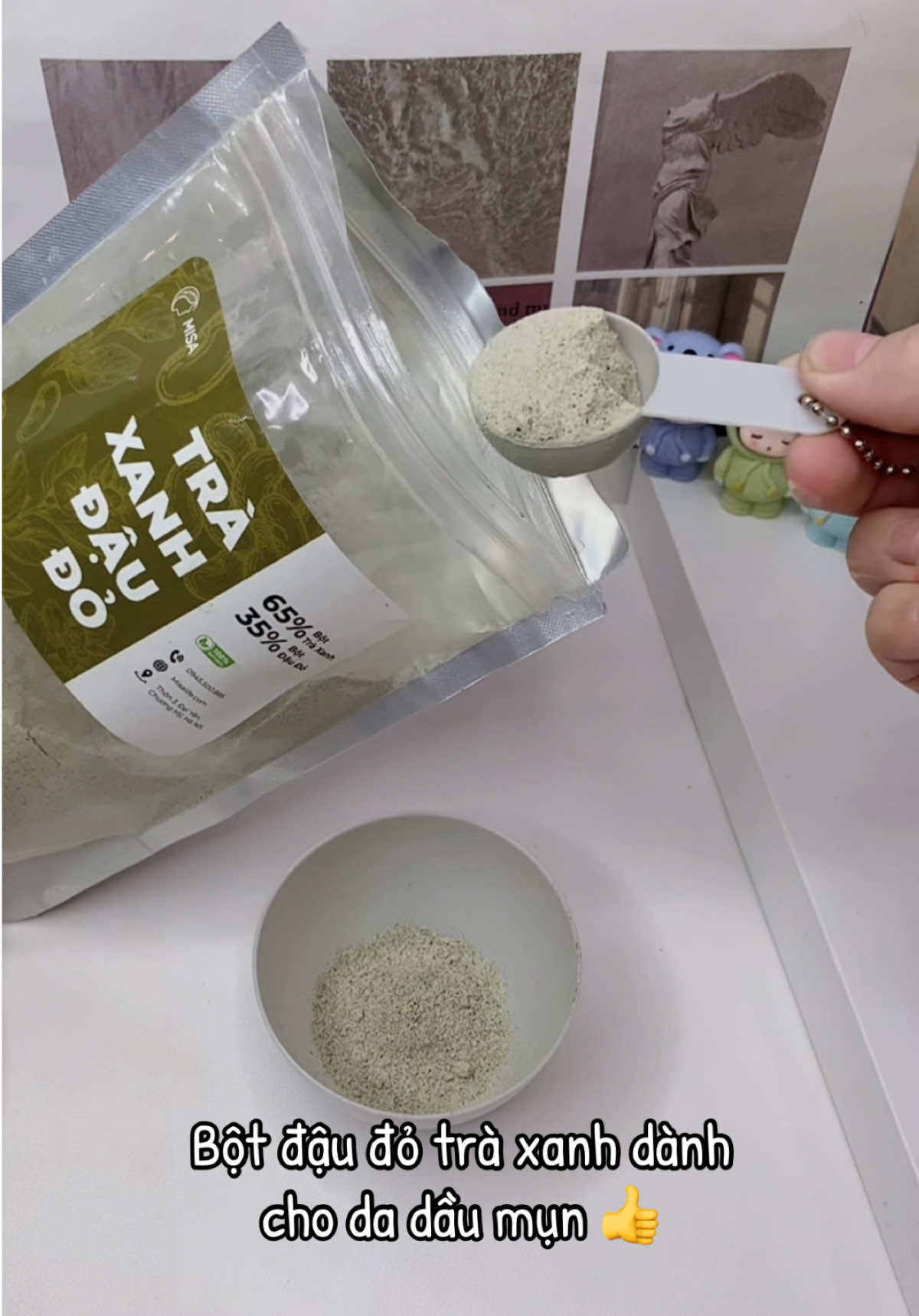 Dung cụ skincare và bột đậu đỏ ủ trắng da #xuhuong #lamdep #botdaudo #dungcuskincare #utrang 