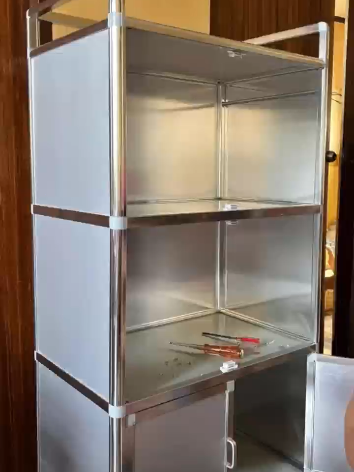 2/3 layers Aluminum Cabinet Dishes Storage Organizer drain rack Dustproof Kitchen Cabinet Dish Rack