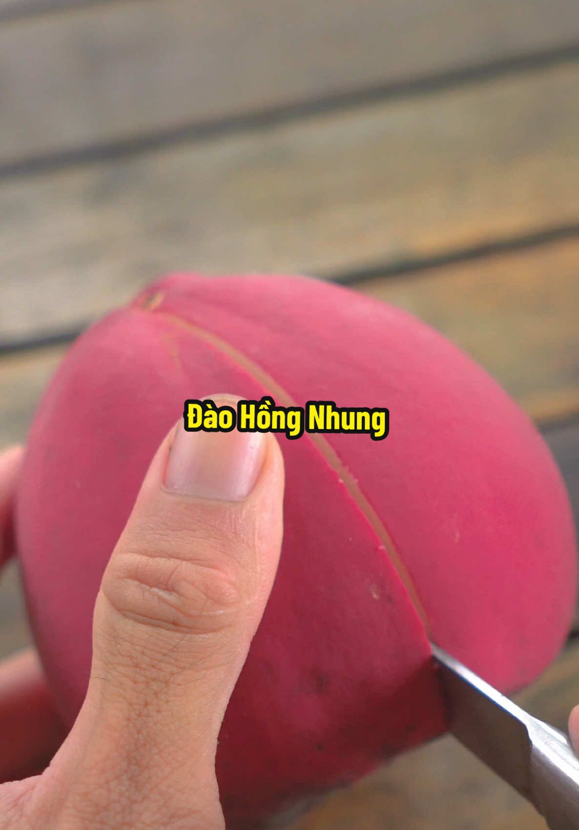 Ăn Thử Đào Hồng Nhung #hienonha 