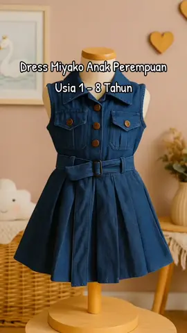 Dress Miyako Anak Perempuan Usia 1 - 8 Tahun. Atasan Anak Perempuan #dressanakperempuan #dressanak 