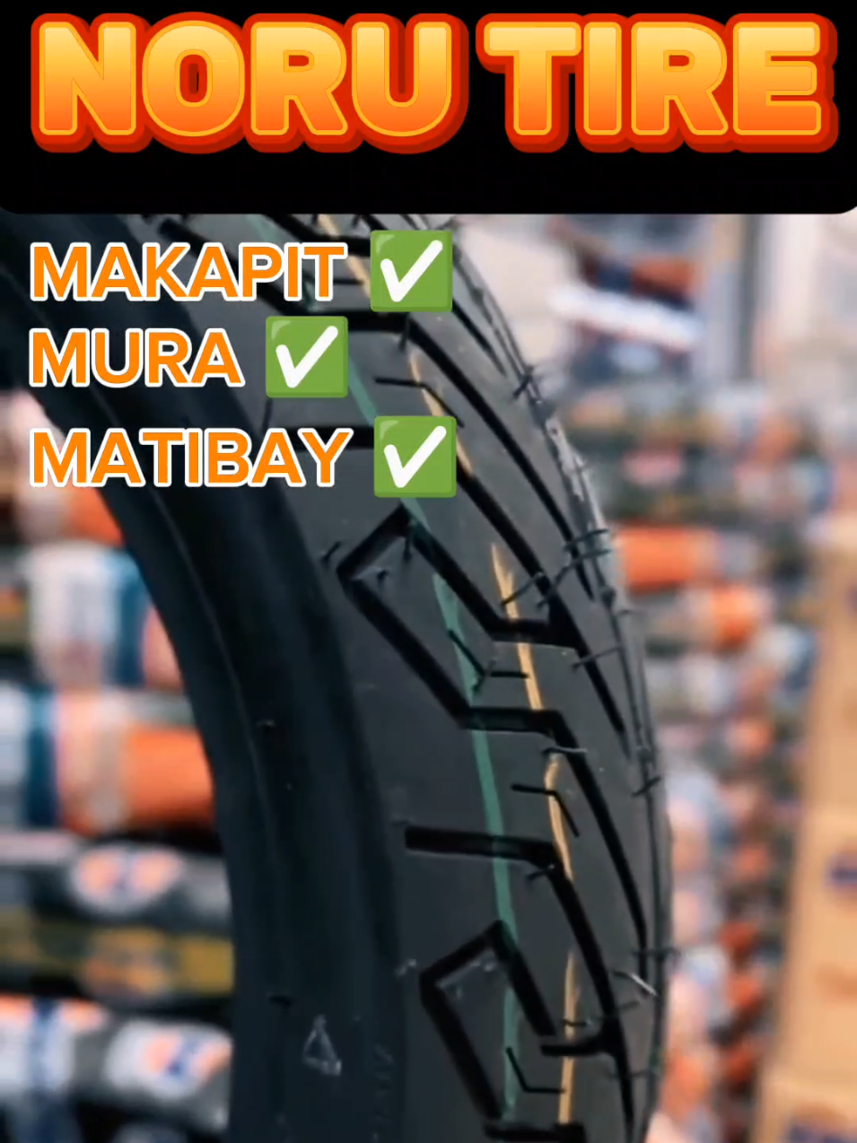 NORU TIRE MADE FROM MALAYSIA. AVAILABLE TO CLICK125, CLICK150, MIO M3, MIO SPORTY,   GRAVIS, FAZZIO, MIO GEAR, NMAX, AEROX, PCX, ADV, SKYDRIVE, SNIPER, XRM, RAIDER, KEEWAY, RFI150, ICON, RUSI #motorcycle #fyp #MOTOR #TIRE #GULONG 