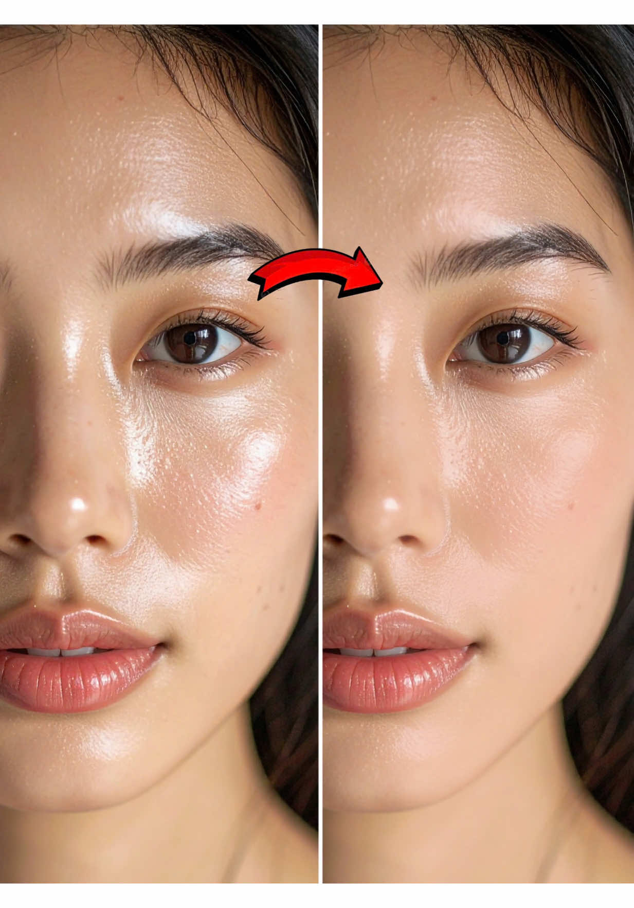 ❤️‍🔥Remove oily face shine in Photoshop. #photoshoptips #photoshoptricks #photoshoptutorial #skincaretips #oilyface