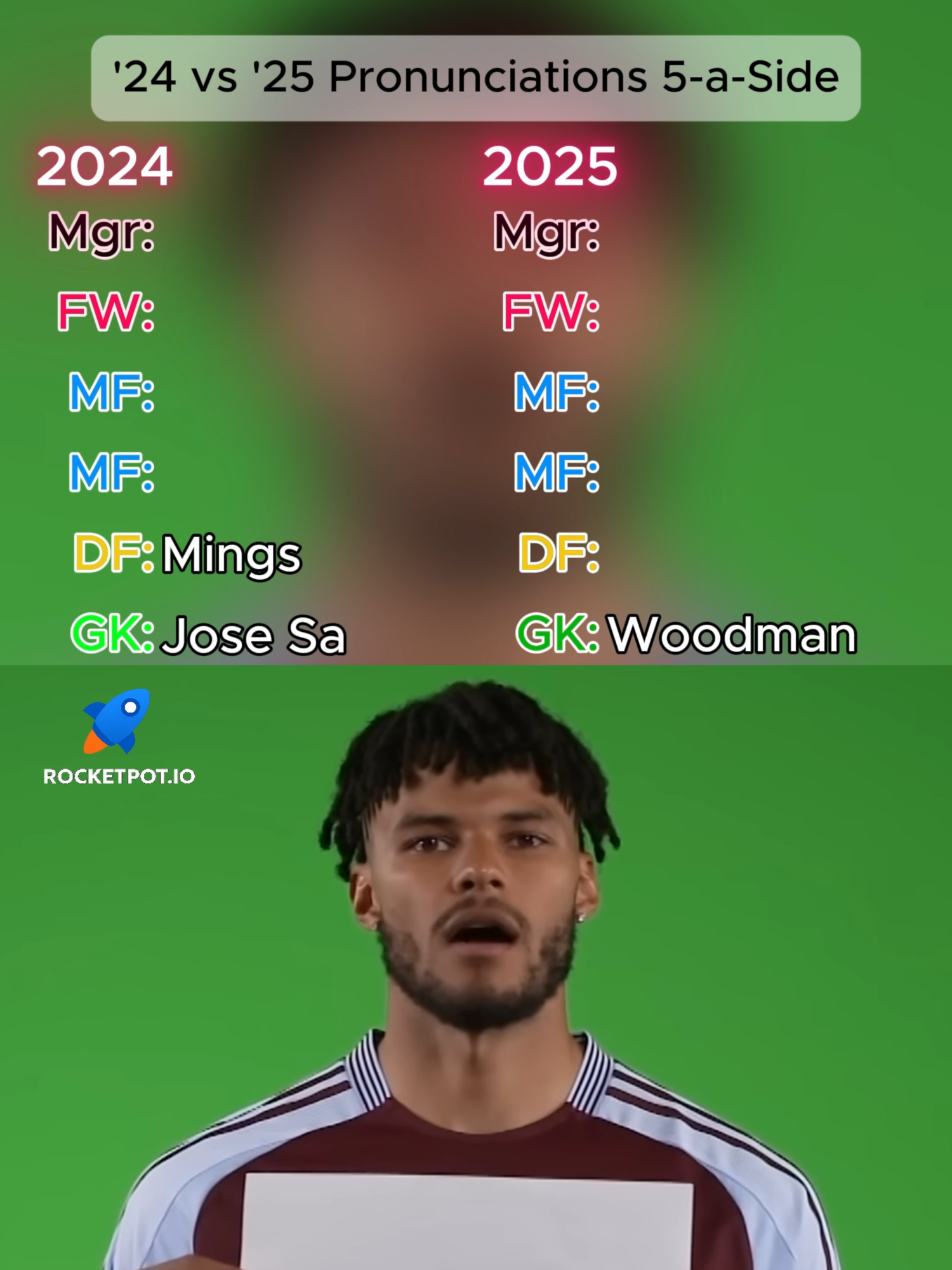 2024 vs 2025 Season Pronunciations 5-a-Side Battle #playernames #mings #footballmeme