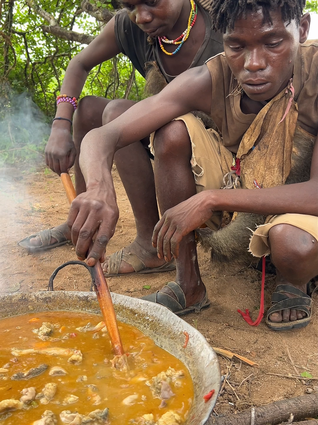 Tribal Cooking in the Wild  #africa #hadzabe #tribe