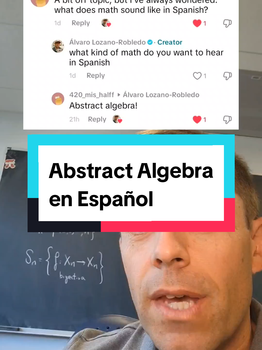 Here is what abstract algebra sounds like in Spanish (algebra abstracta en español) #math #mathtok #español #abstractalgebra #algebraabstracta 