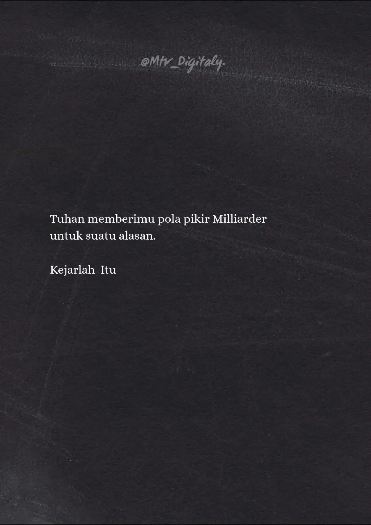 Mindset miliarder bukan kebetulan.  Itu tanda kamu ditakdirkan untuk besar. Jangan berhenti, terus kejar sampai jadi nyata Folow untuk konten motivasi lainnya @mtvdigitaly_id #MindsetMiliarder #BossMindset #NextLevel #FinancialFreedom #MindsetSukses 