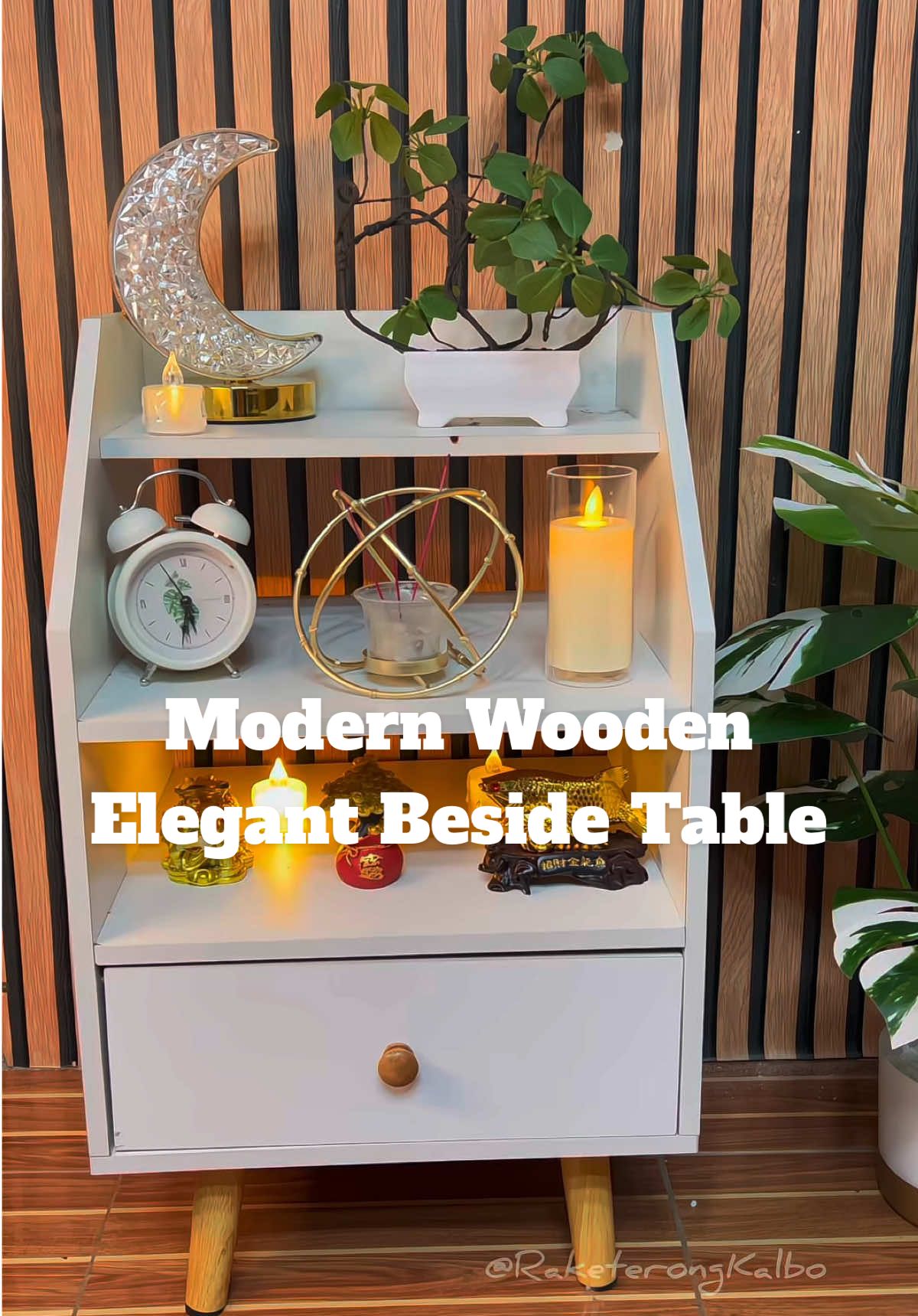Modern wooden Elegant Beside Table.💚 #besidetable #homedecorideas 