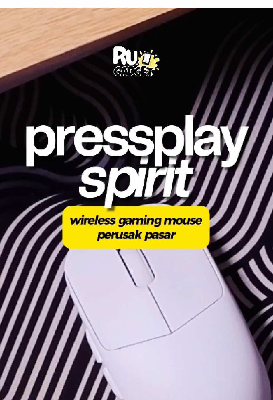 Filosofi mouse SPIRIT dari @Pressplayid keren deh, baca di bagian belakang boxnya ya kalau udah beli. Kalau belum, CO di sini guysss wkwk . #RuGadget #pressplay #mouse #mousegaming #mousewireless #gaminggear #desksetup 