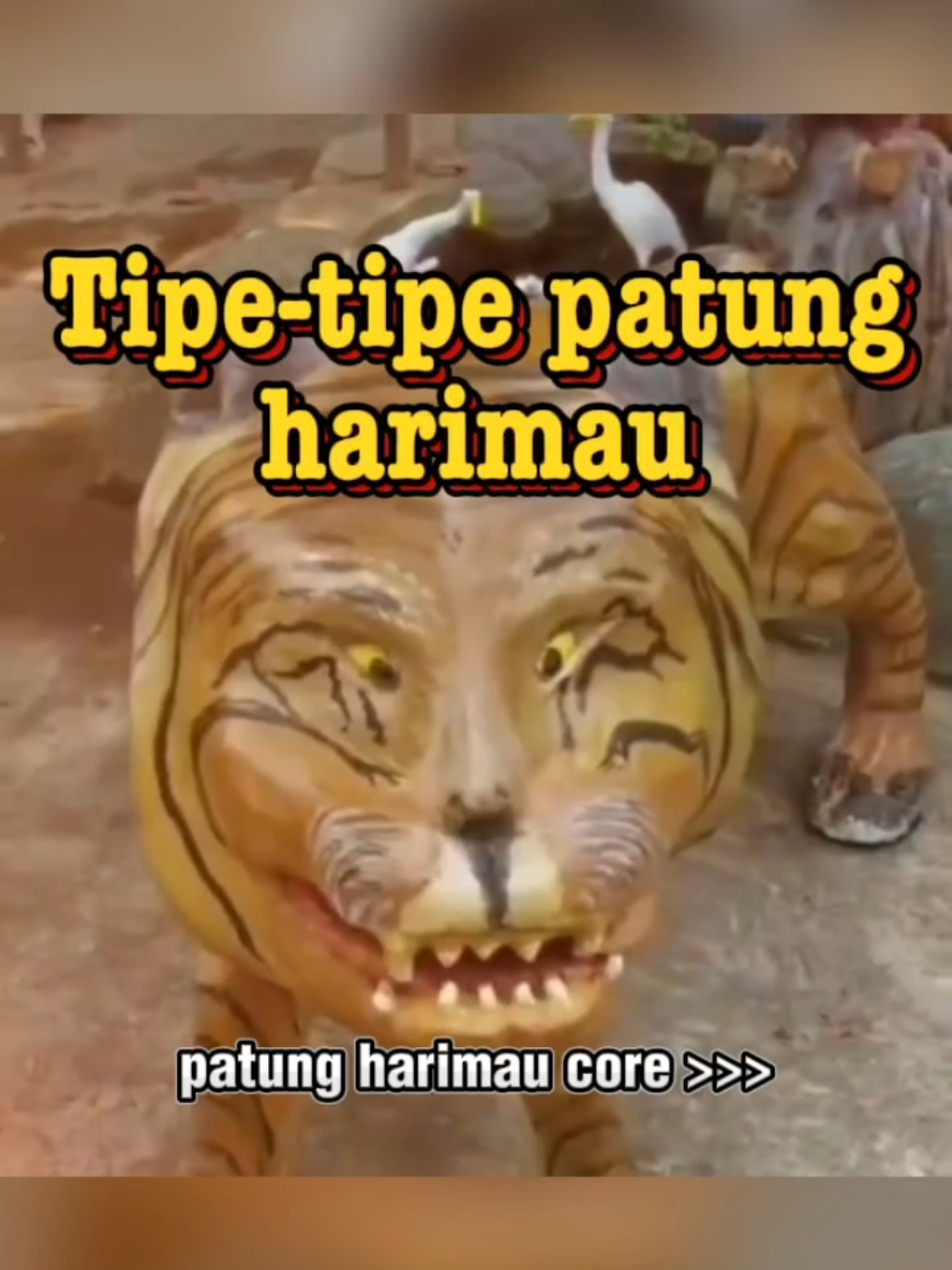 Harimau mode patung. aneh-aneh bentuknya 🤣 #harimau #patungharimau #harimaumalaya #ngakak #sipalinglucu 