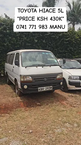CALL OR WHATSAPP 0741 771983 MANU PRICE KSH 430,000/= 50% FINANCING FOR 24 MONTHS Specifications - Make : Toyota Model : Hiace Shark 5L Year : 2001 Body Type : Van Fuel : Diesel  Transmission : Manual Cc : 3000 Vehicle Origin : Locally Used Description -  50% Financing Available  Kiambu Road @www.localdriveske.co.ke  #fyp #localdrives #toyotahiace #shark #greatdealsofalltimes 