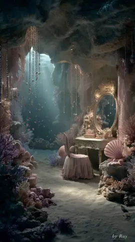 Where corals bloom and silence sings. #aifantasy #fantasyworld #asthetic #visualpoetry #mermaid 
