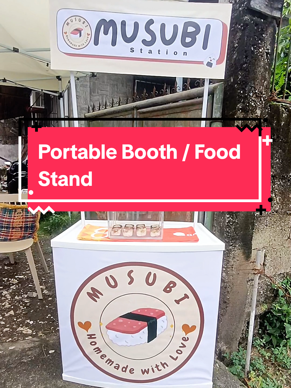 Replying to @yushabelle01 Here you go, this portable booth is made from high quality PVC, capacity is 60Kg but lightweight lang that you can move it around and bring it with you to fairs and bazaars. 😊 Perfect for small food businesses. ♥️ #portablebooth #portablefoodstand #smallfoodbusiness #musubiiligan #musubistation 