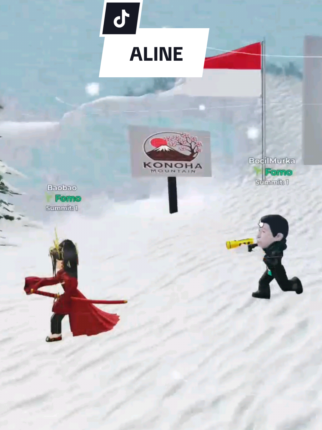 aline alin windah gunung konoha roblox #windahbasudara #gunungkonoha 