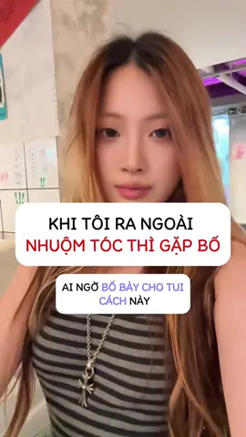 Bố mẹ tui bày cho tui cách này nhuộm tóc cầu vồng cũng xinh các bà ạ #nhuomtoc #lamtocdep 