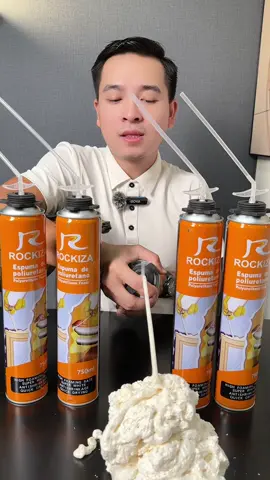 Combo Keo Bọt Nở ROCKIYA  Siêu Trắng, Nhanh Khô, Chống Thấm