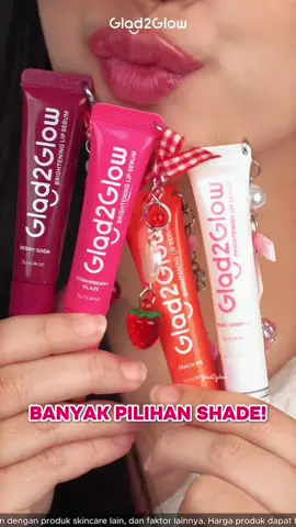 Akhirnya keluar juga Glad2Glow Brightening Lip Serum 💖 Lip care + lip gloss dalam 1 swipe yang bikin bibir langsung glossy, sehat, cerah & juicy 🍓🍑🍒 💋 3in1 Benefit: ✔️ Samarkan garis bibir ✔️ Bikin bibir tampak lebih penuh ✔️ Boost natural glow bibir 📌 Tersedia 4 varian cantik: 🍓 Strawberry Glaze 🍑 Peachy Pie ✨ Peachy Sparkle 🍒 Berry Soda 🔥 Baru launching & langsung jadi incaran! Jangan sampai kehabisan karena stok terbatas banget! 👉 Buruan checkout sekarang sebelum SOLD OUT! #glad2glow #lipserum #promoguncang99 #gajiansale 